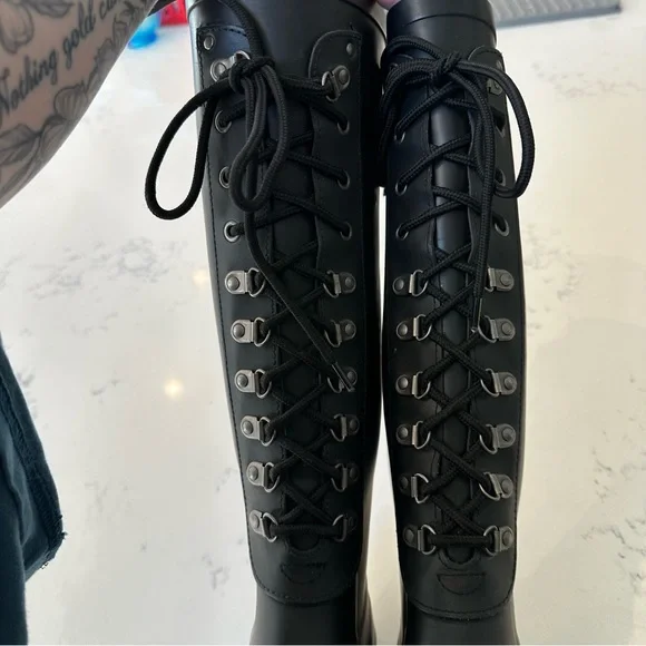 Ugg Madelynn Lace Up Rubber Rain Boots size 5 - Picture 7 of 10